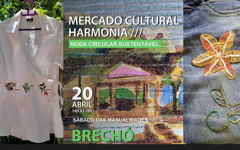 Mercado Cultural Harmonia Brechó promove moda circular na Gamboa com brechós e oficinas