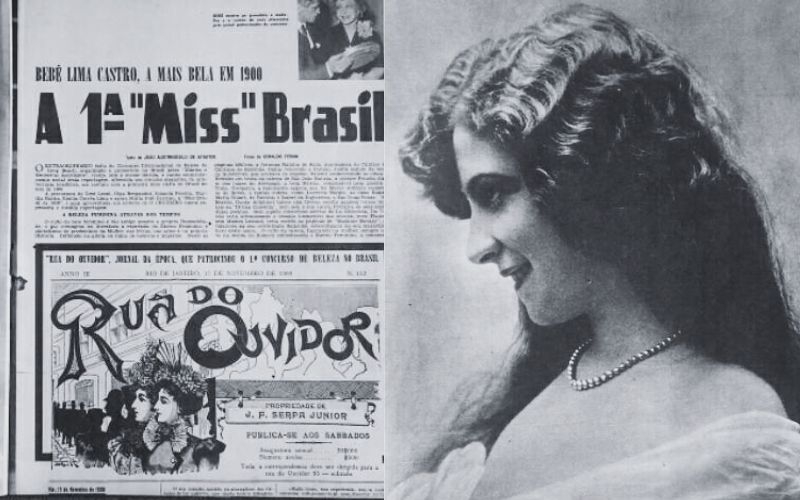 Bebê Lima Castro, primeira Miss Brasil, eleita em 1900, virou cantora lírica