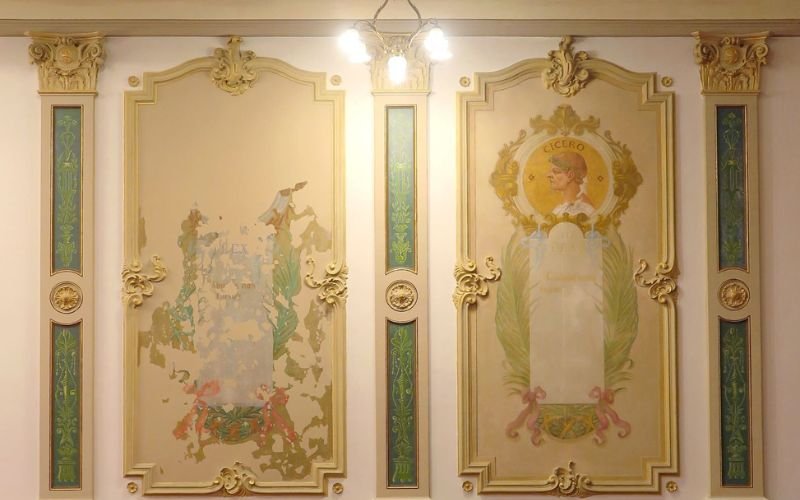 Mistério desvendado no CCJF: figura apagada em afresco era o jurista romano Quinto Múcio Cévola