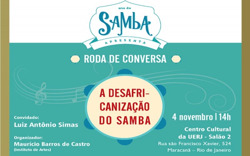 Roda de conversa sobre “A Desafricanização do Samba”