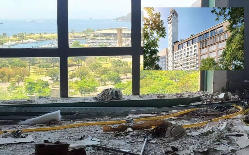 Fim da demolição marca nova fase das obras no antigo edifício da Mesbla, no Centro do Rio