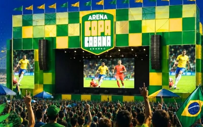 Copacabana ganha arena especial para acompanhar a Copa do Mundo no Rio