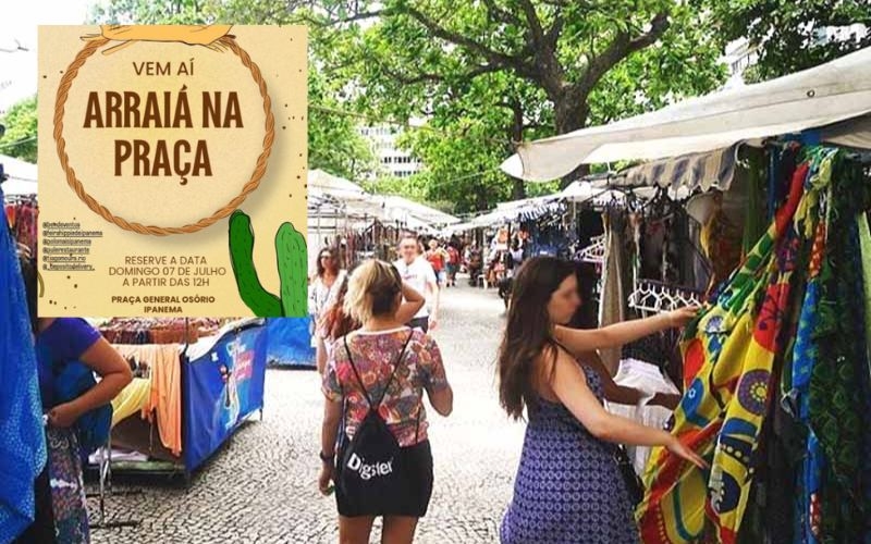 Arraiá na Praça movimenta a Feira Hippie de Ipanema