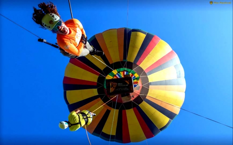 Voo cativo de balão no Aeroclube de Xerém com a opção de rapel