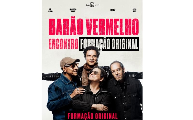 Formação original do Barão Vermelho na Farmasi Arena