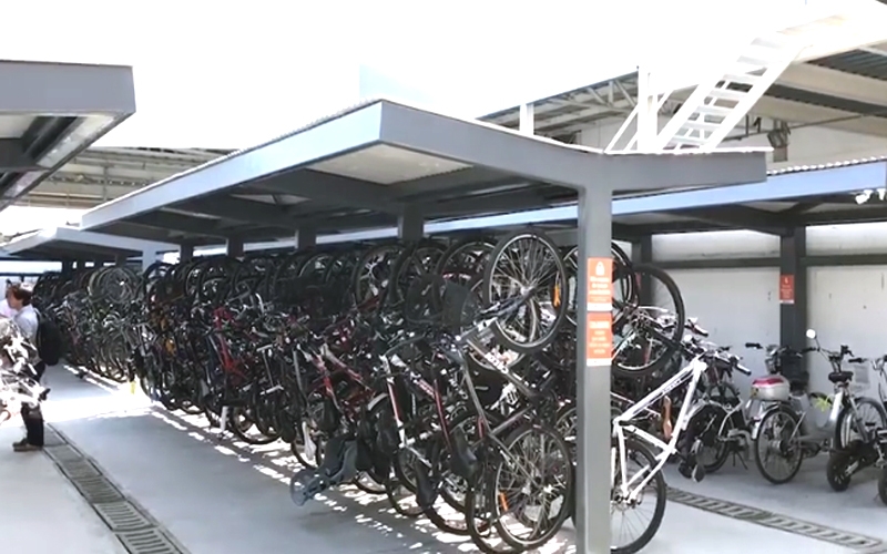 Bicicletário gratuito na Estação das Barcas de Niterói