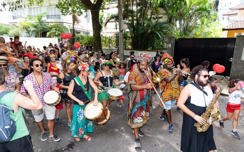 Bloco da Pracinha na Praça Pio XI no Jardim Botânico