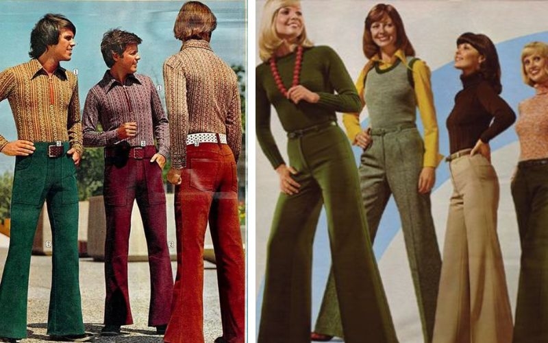 Calça Boca de Sino, sucesso dos anos 70, eram símbolo de rebeldia, liberdade e moda alternativa