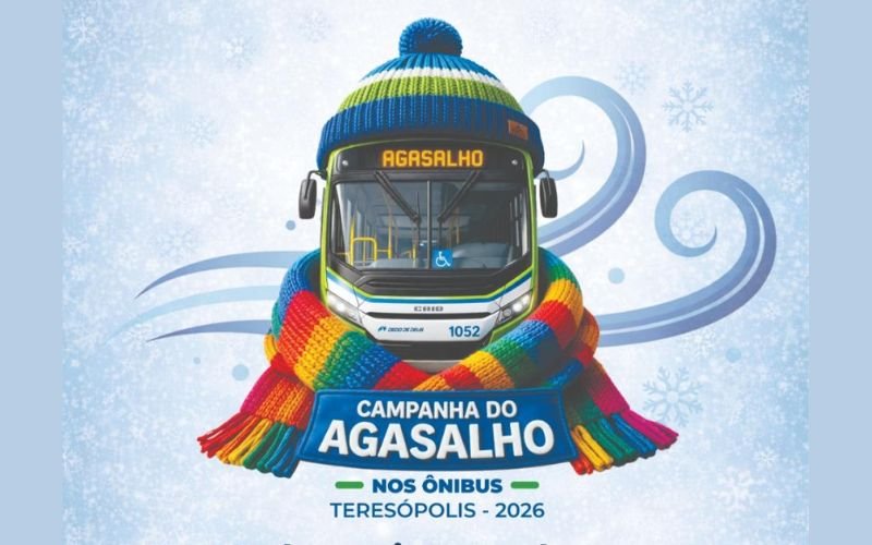 Ônibus de Teresópolis viram pontos móveis de arrecadação de roupas de inverno