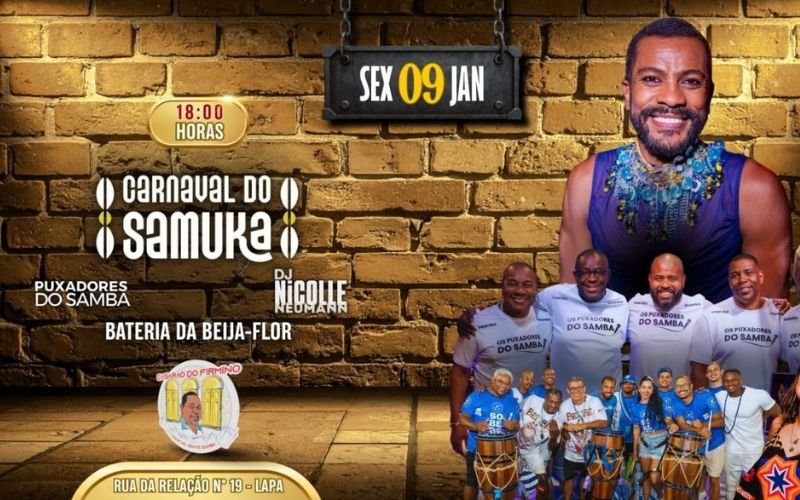 Carnaval do Samuka no Casarão do Firmino convida bateria da Beija-Flor