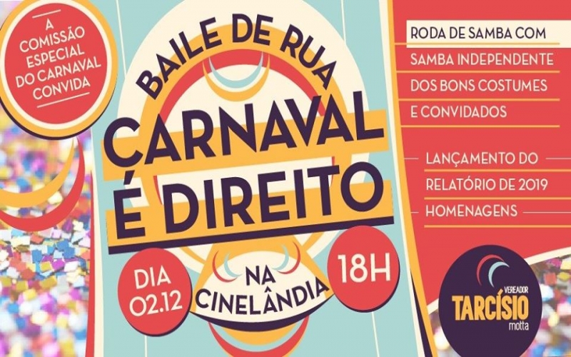 Baile de Rua Carnaval é Direito na Cinelândia