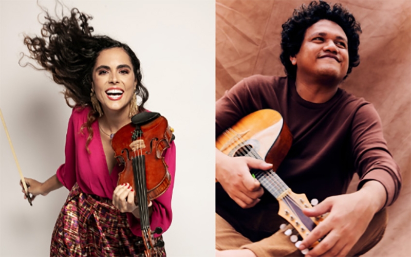 Carol Panesi e Pedro Franco no Centro de Referência da Música Carioca