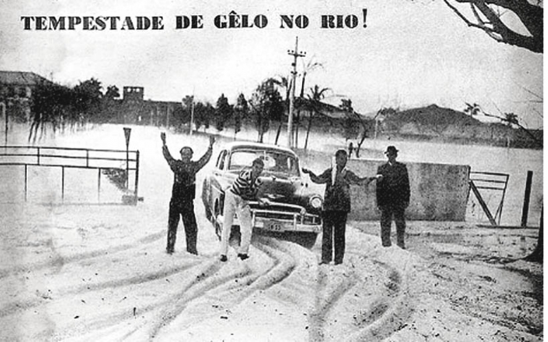 Chuva de granizo em 1952 causou destruição e deixou o Rio de Janeiro coberto de gelo