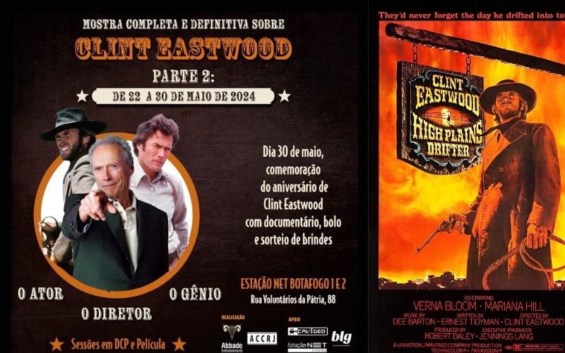 Mostra “Clint Eastwood: o Ator, o Diretor, o Gênio”, no Estação Net Botafogo 1 e 2