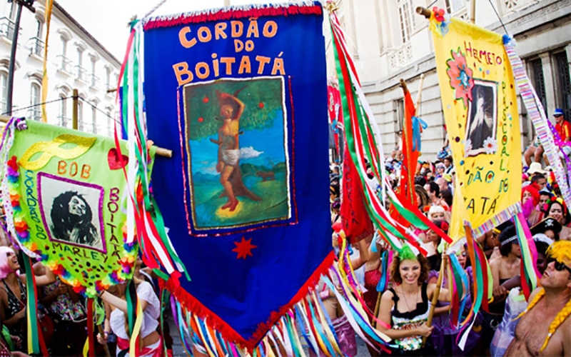 Esquenta de carnaval do Cordão do Boitatá na Lagoa