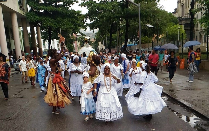 Cortejo da Ciata no feriado da Consciência Negra