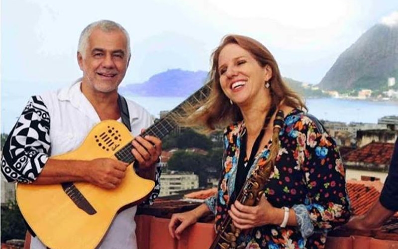 Daniela Spielman e Domingos Teixeira no Jardim Botânico