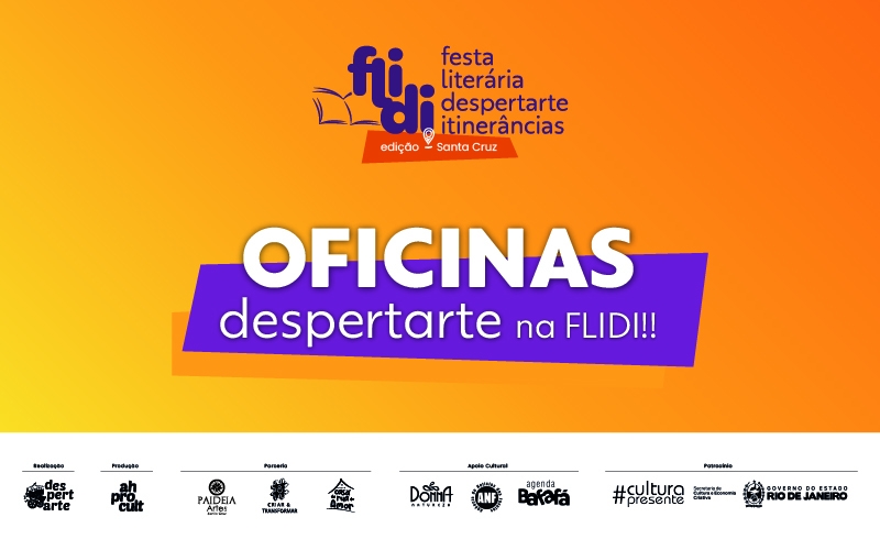 FLIDI - Festa Literária Despertarte Itinerâncias promove oficinas literárias gratuitas em Santa Cruz