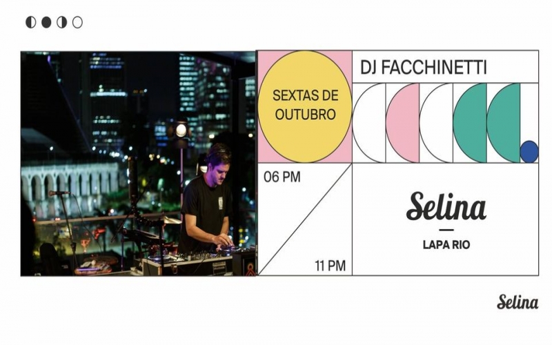 DJ Rodrigo Facchinetti às sextas de outubro no Selina