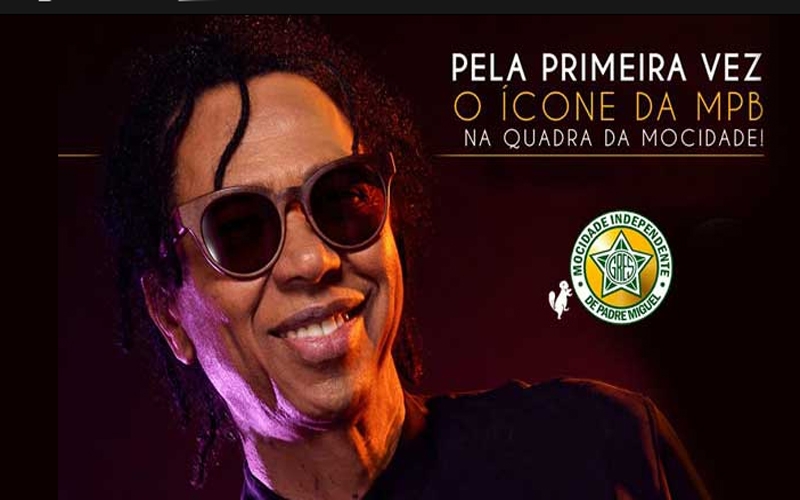 Djavan na quadra da Mocidade