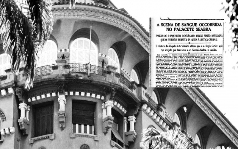 Palacete Seabra foi palco de tentativa de assassinato e suicídio em 1933, caso chocou o Rio