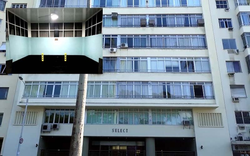 Edifício no Flamengo, construído na década de 50, tem elevador para levar carros até o andar