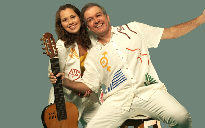 Edu Krieger e Natalia Voss no Teatro Rival