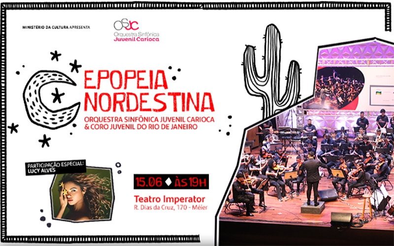 “Epopeia Nordestina – uma história de amor e dor” une artes cênicas com música de orquestra