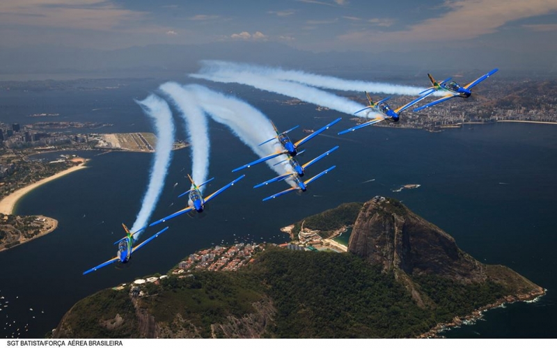 Acrobacias aéreas no Museu Aeroespacial