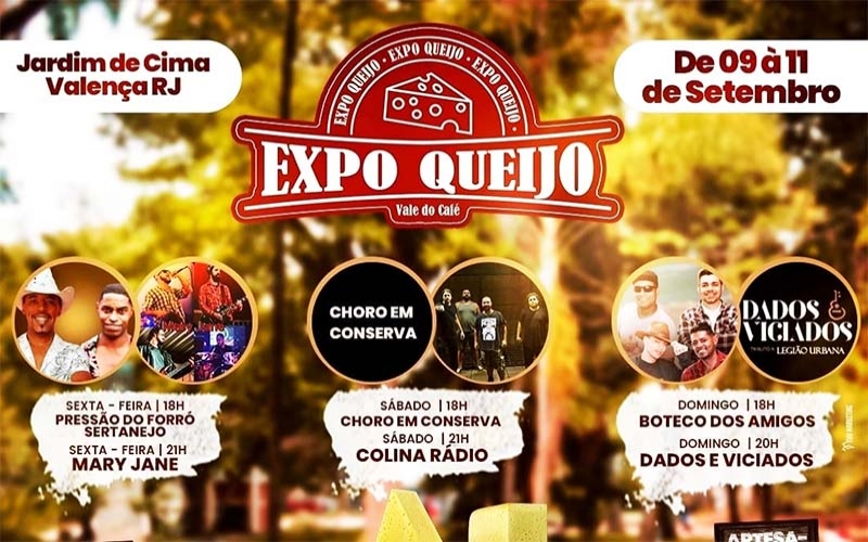 Expo Queijo, em Valença, terá queijo e chope artesanal, além de feira de artesanato