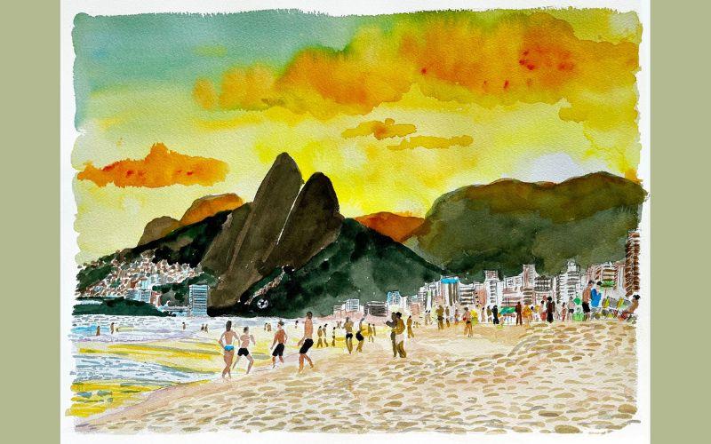 “RIO” é o nome da nova exposição de aquarelas do artista franco-carioca Jérôme Poignard