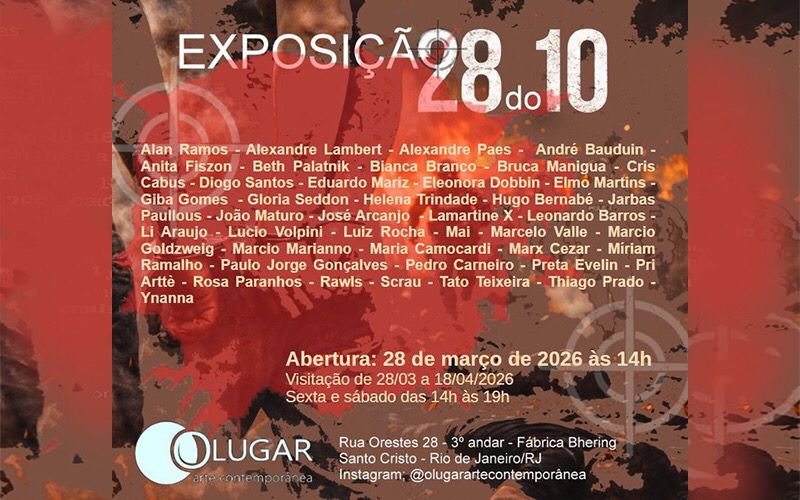 Exposição “28 do 10” na Fábrica Bhering propõe reflexão sobre violência e desigualdade no Rio de Janeiro