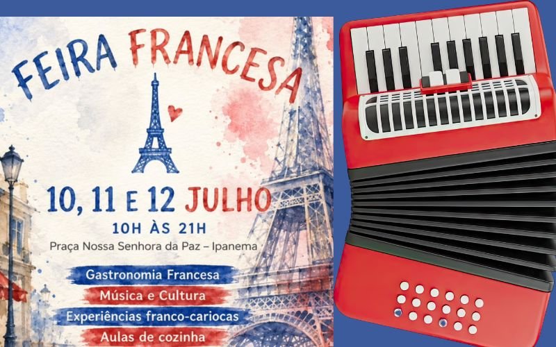Feira Francesa: gastronomia, música e cultura na Praça Nossa Senhora da Paz