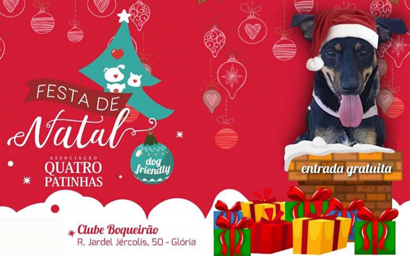 Quatro Patinhas promove Festa de Natal Pet na Glória