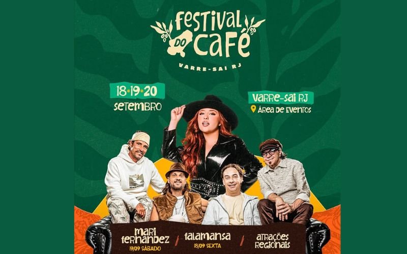1º Festival do Café de Varre-Sai: música, gastronomia, cafés especiais e produtores rurais