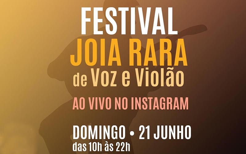 Festival Joia Rara de voz e violão com diversos artistas no Instagram