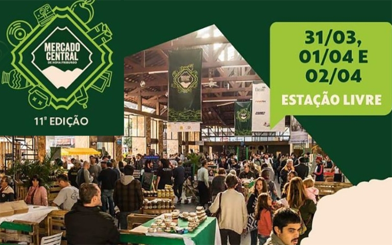 Feira Mercado Central em Nova Friburgo: pequenos produtores, gastronomia e arte