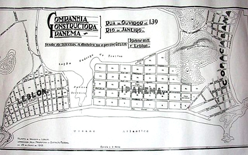 Antigo areal, Ipanema foi vendida por lotes em 42 quarteirões