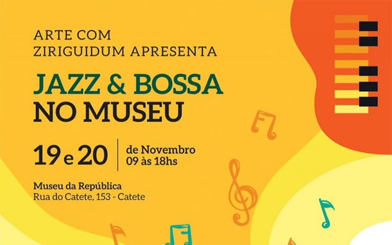 Jazz & Bossa no Museu com feira de moda criativa, gastronomia, cervejas artesanais e oficinas