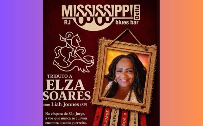 Liah Jones em tributo a Elza Soares no Mississipi Delta Blues Bar