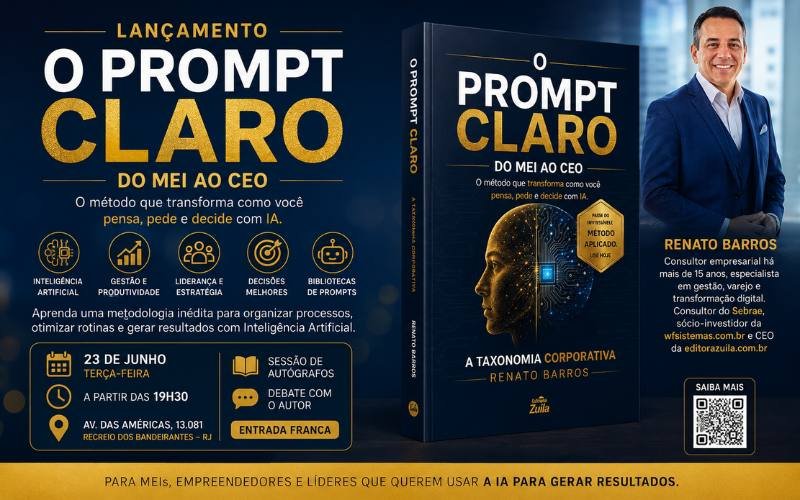 'O Prompt CLARO': livro ensina como aplicar inteligência artificial na gestão de empresas