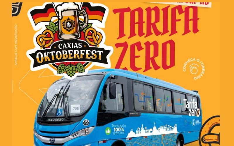 Caxias Oktoberfest: Tarifa Zero com sete linhas especiais para levar o público