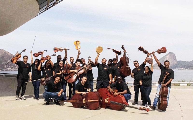 Orquestra da Grota em concerto natalino no Campo de São Bento