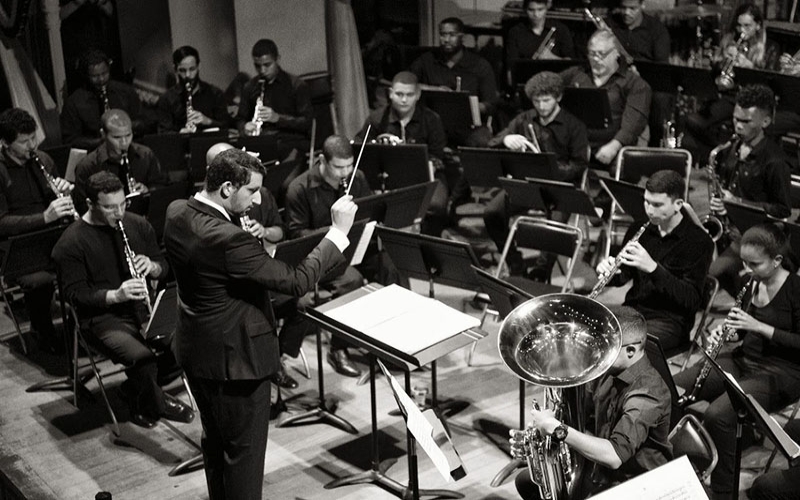 Orquestra de Sopros da UFRJ no Salão Leopoldo Miguez