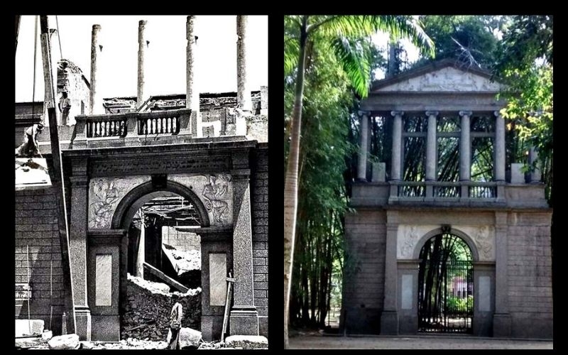 Pórtico da Academia Imperial de Belas Artes está desde 1940 no Jardim Botânico do Rio