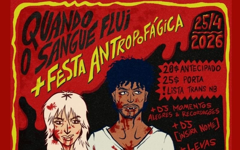 O filme “Quando o Sangue Flui” ganha nova exibição no Rio com debate e festa antropofágica no mesmo ingresso.