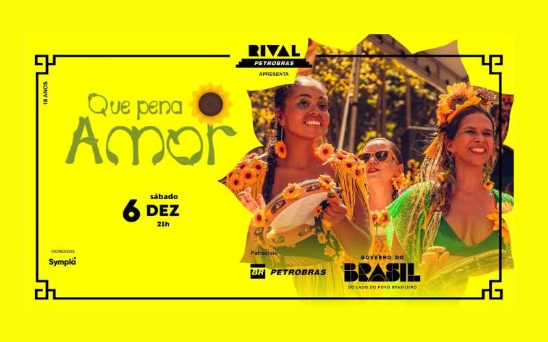 Bloco Que Pena Amor abre a temporada de verão no Teatro Rival Petrobras