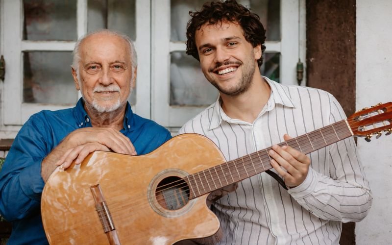 Roberto Menescal e Theo Bial no Blue Note Rio