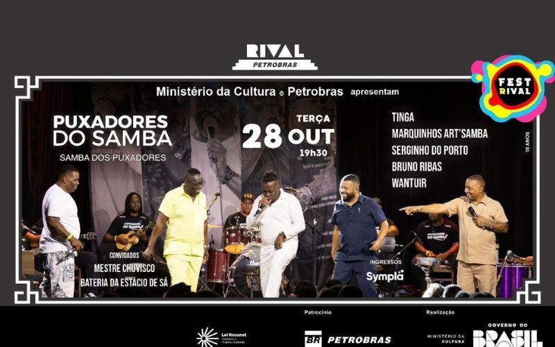 Samba dos Puxadores no Teatro Rival Petrobras