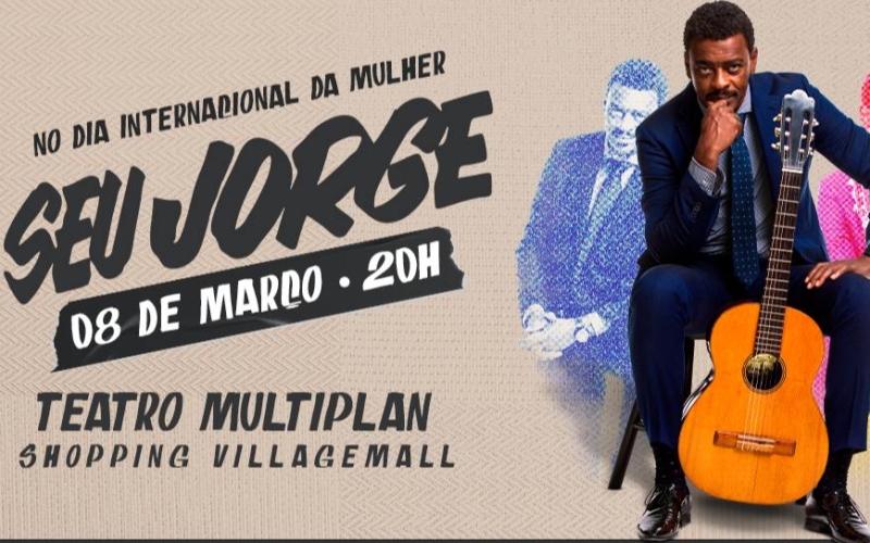 Seu Jorge no Village Mall no Dia Internacional das Mulheres